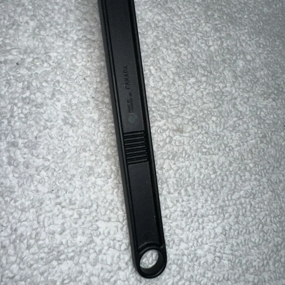 Vintage T-Fal Black Nylon Solid Spoon Ladle, 12 Inches Long Made In Canada